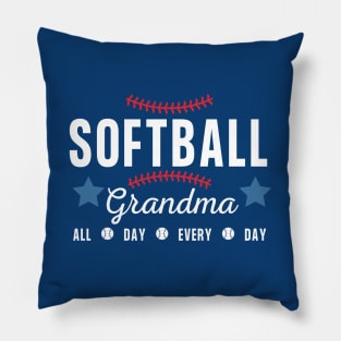 Softball Grandma - all day every day Pillow