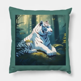 Indian White Tiger Pillow