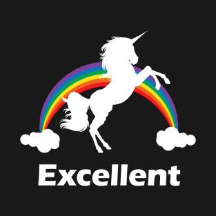 Excellent Rainbow Unicorn Design T-Shirt