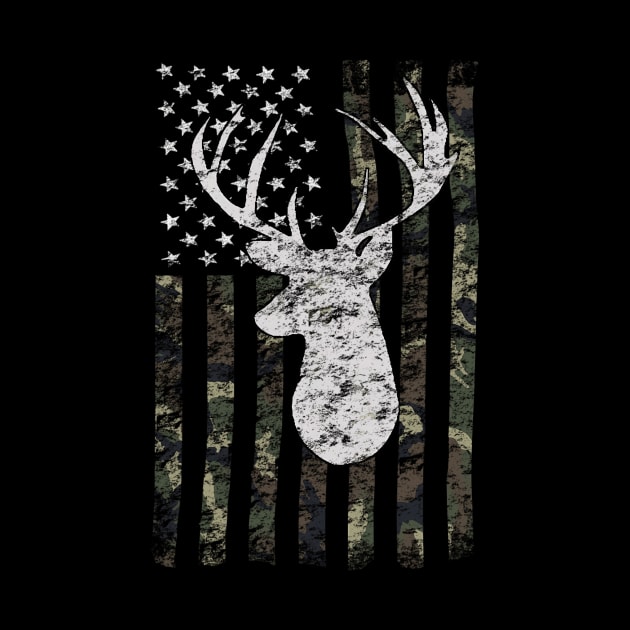 Buck Deer Hunting Camouflage Flag Hunter by SnugFarm