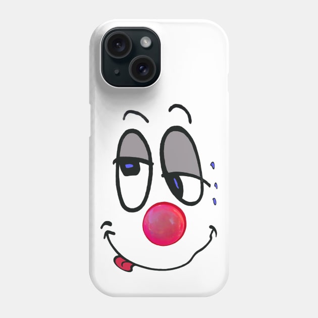 Mr Smiles, a big red nose red tongue cartoon grin Phone Case by JonDelorme