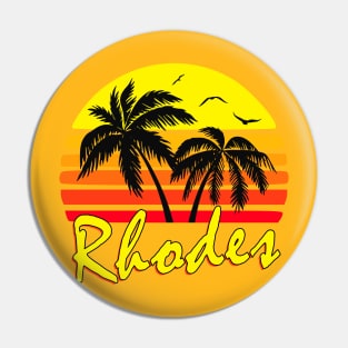 Rhodes Retro Sunset Pin