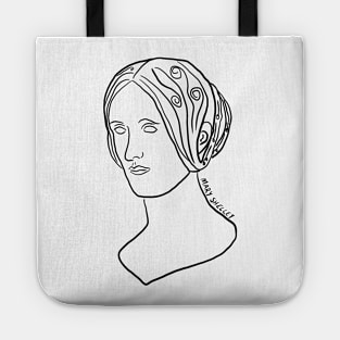 Mary Shelley Line Art Tote