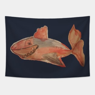 Crazy Smiling Shark Tapestry