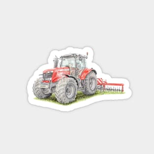 Red Tractor Magnet