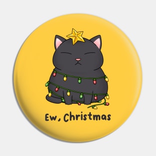 Ew Christmas Cute Black Cat Christmas Tree Pin