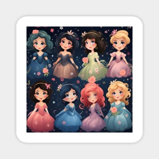 Princesses Pattern 3 Magnet
