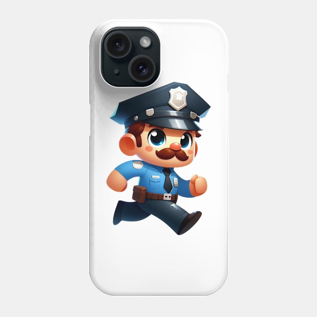 Cute Policeman Phone Case by Dmytro