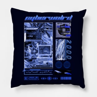 Cybercore World Aesthetic Design Pillow