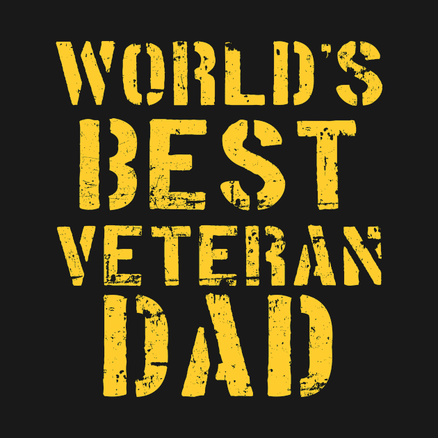 World's Best Veteran Dad Tshirt by andytruong