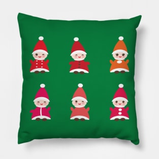 Happy New Year Funny gnomes in red hats Pillow