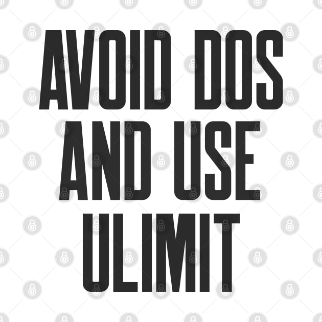 Cybersecurity Avoid DoS And Use ulimit by FSEstyle