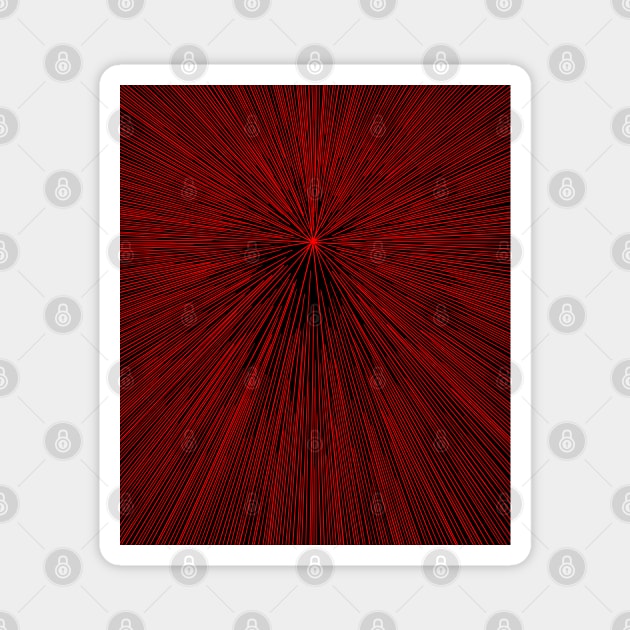 A colorful hyperdrive explosion - solid redversion Magnet by DaveDanchuk