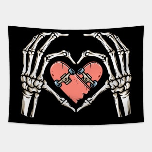 skateboarding skeleton Tapestry