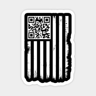 QR Code Trump Dance USA Flag Distressed Magnet