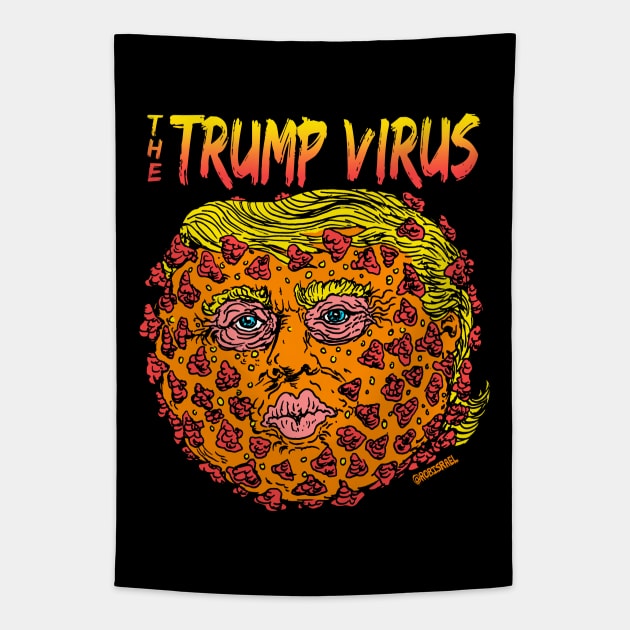 Trump Virus Tapestry by Robisrael