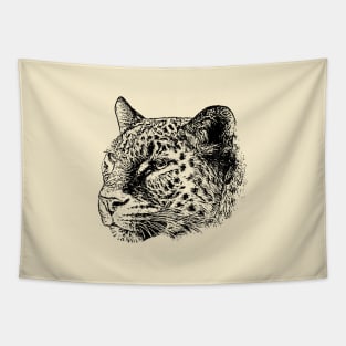 Leopard portrait Tapestry