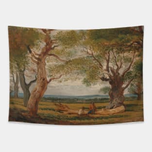 Landscape with Figures by John Linnell Tapestry