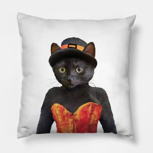 Witch Black Cat Pillow
