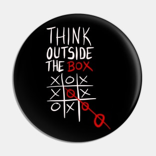 Think outside the box geeky humor gift Pin