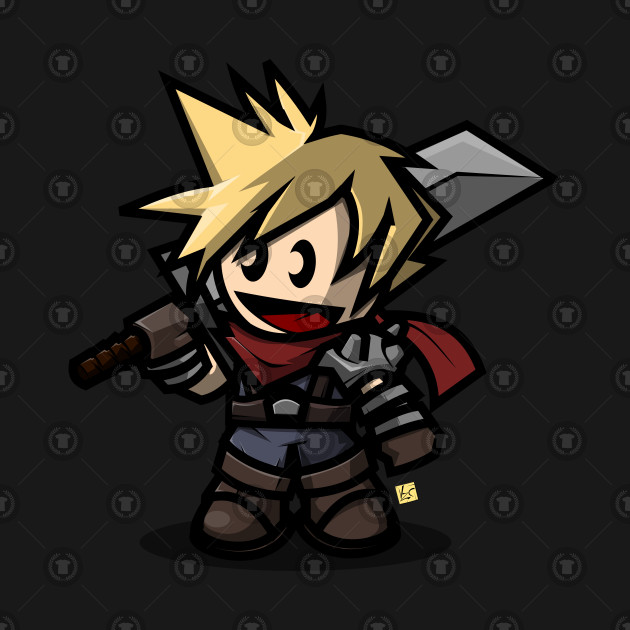 lil cloud strife final fantasy vii t shirt teepublic
