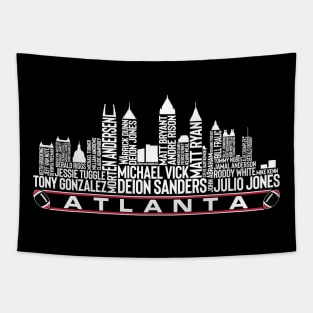 Atlanta Football Team All Time Legends, Atlanta City Skyline Tapestry