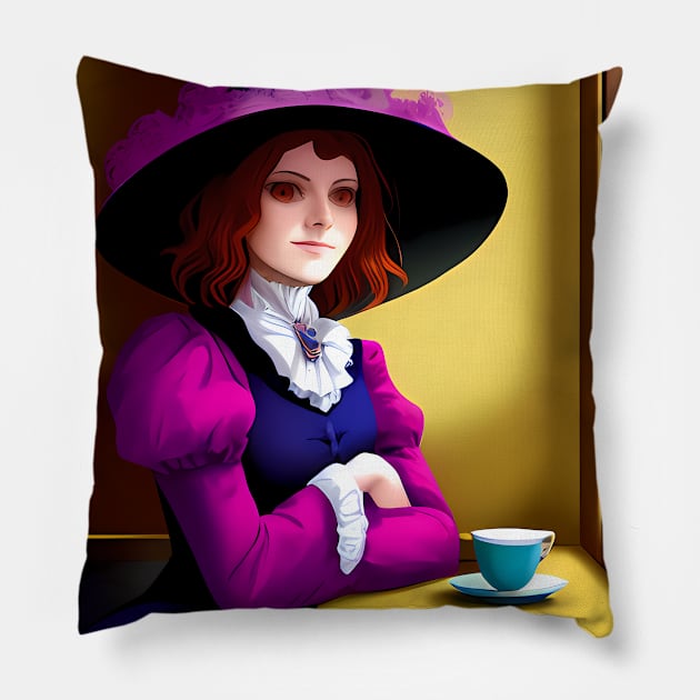 Tea Witch Pillow by Manzo Carey