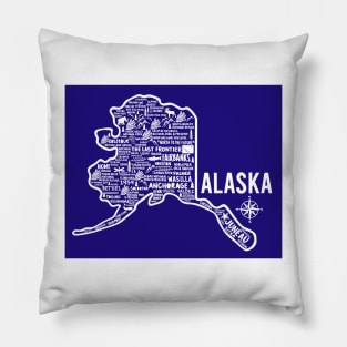 Alaska Map Pillow