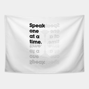 Speak one at a time, deaf people Tapestry