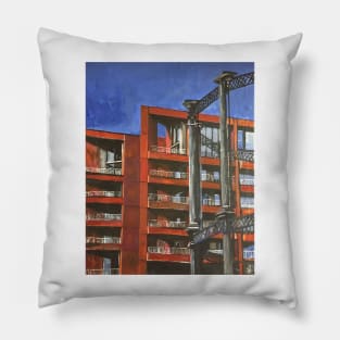 London, Gasometers And Flats Pillow