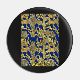 African Print Pattern Pin