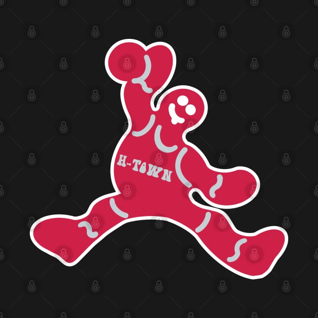 Jumping Houston Rockets Gingerbread Man by Rad Love