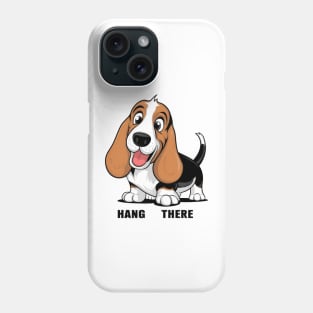 Happy basset hound puppy - playful and energetic vibes Phone Case