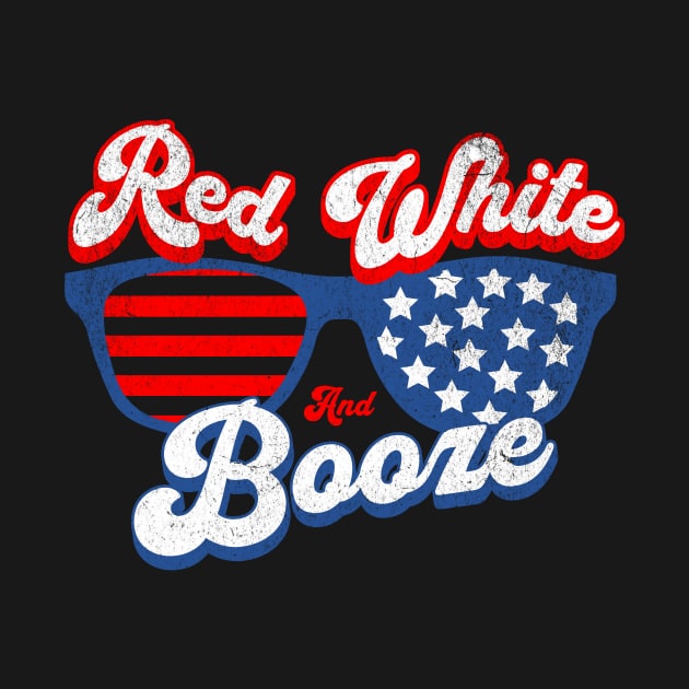 Red White and Booze 4th of July by IYearDesign