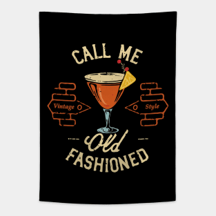 Call Me old Fashioned, Vintage Cocktail Tapestry