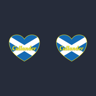 Callander Scotland UK Scotland Flag Heart T-Shirt