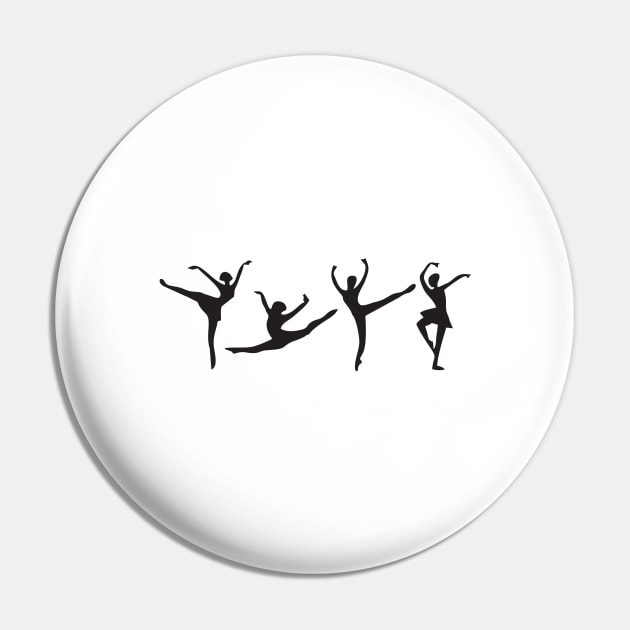 Ballerina Design Pin by cusptees