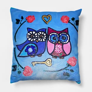 Love is the Key Owls Pillow