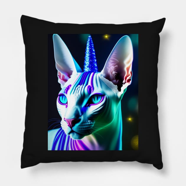 Unicorn Sphynx Pillow by Enchanted Reverie