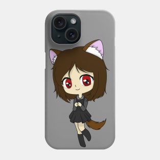 gacha wolf girl chibi Phone Case