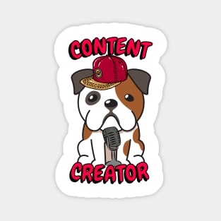 Cute Bulldog is a content creator Magnet