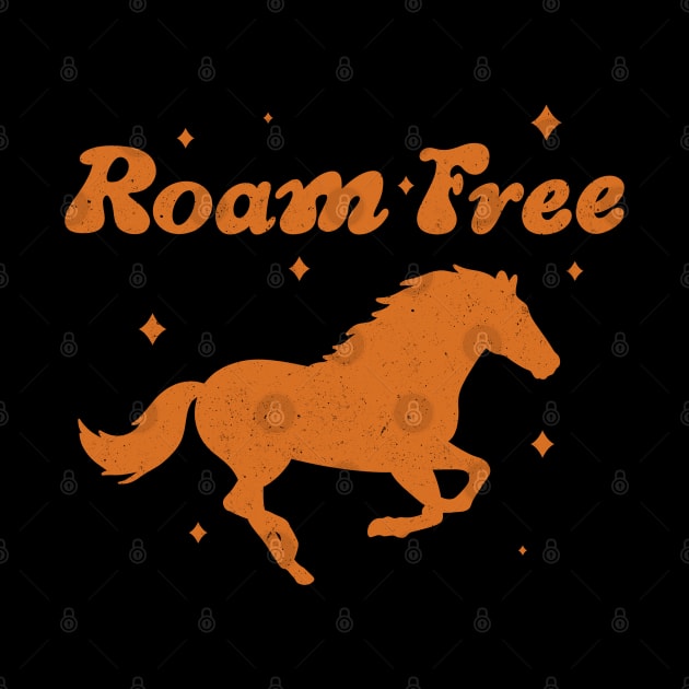 Roam Free Wild Horse Boho Retro 70s by Trippycollage