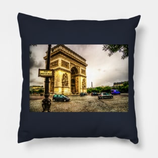 Place Charles De Gaulle, Arc de Triomphe, Paris Pillow