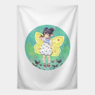 Butterfly Girl Tapestry