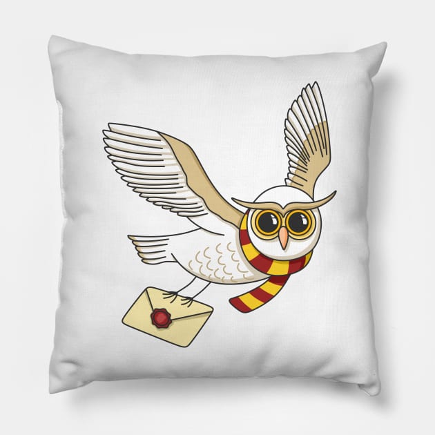 Owl Post Pillow by sombrasblancas