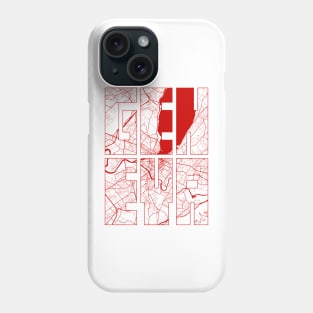 Geneva, Switzerland City Map Typography - Oriental Phone Case