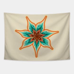 Boho Flower Abstract Tapestry