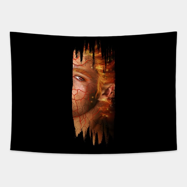 Mysterious Male I've Got My Eye On You Tapestry by egcreations