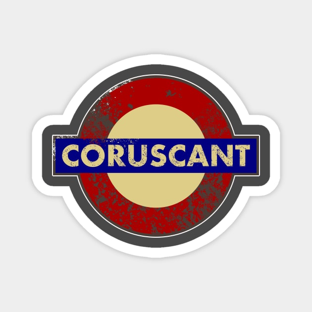 CORUSCANT METRO STATION SIGN Magnet by KARMADESIGNER T-SHIRT SHOP