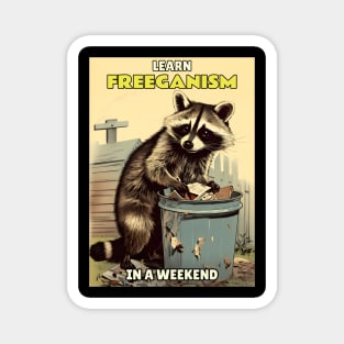 Raccoon freeganism textbook Magnet